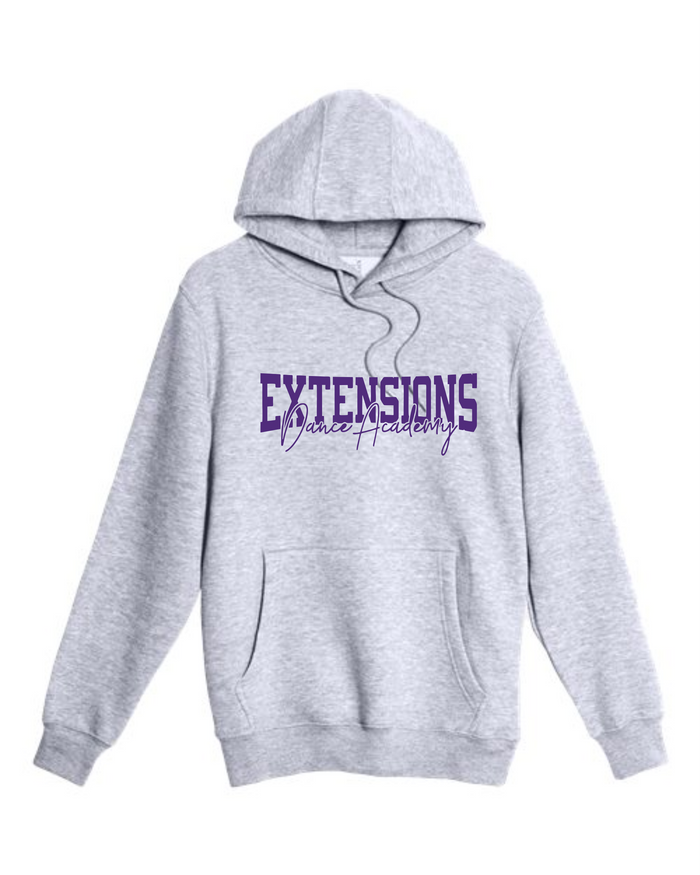 EXTENSIONS GRAY HOODED SWEATSHIRT