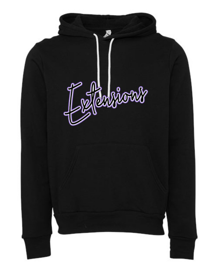 EXTENSIONS SCRIPT BLACK HOODED SWEATSHIRT
