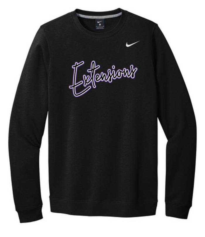 EXTENSIONS SCRIPT BLACK CREW SWEATSHIRT