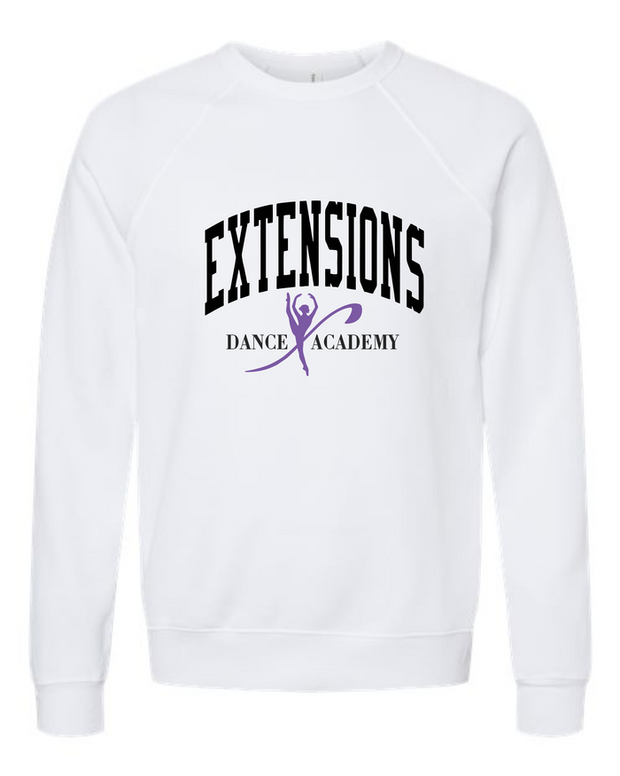 EXTENSIONS BLOCK WHITE CREW SWEATSHIRT