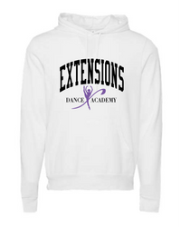 EXTENSIONS BLOCK WHITE HOODED SWEATSHIRT