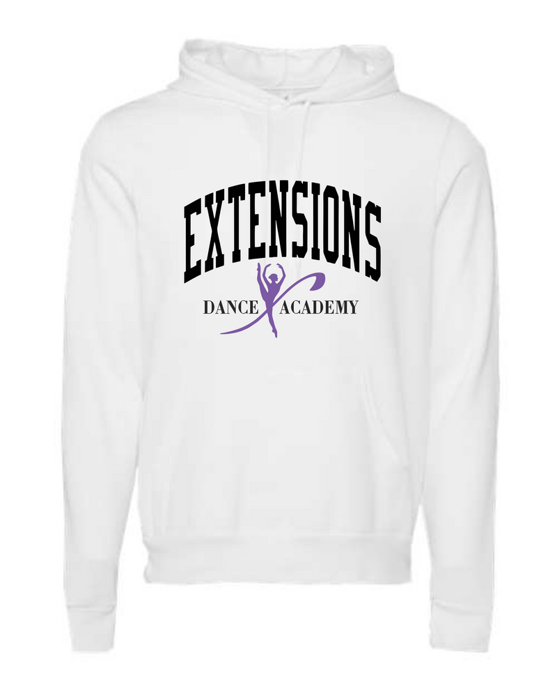 EXTENSIONS BLOCK WHITE HOODED SWEATSHIRT