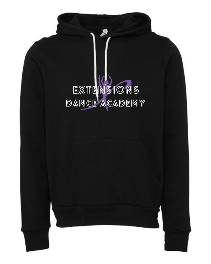 EXTENSIONS BLACK HOODED SWEATSHIRT