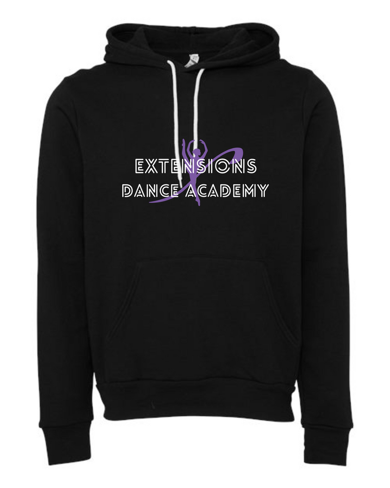 EXTENSIONS BLACK HOODED SWEATSHIRT