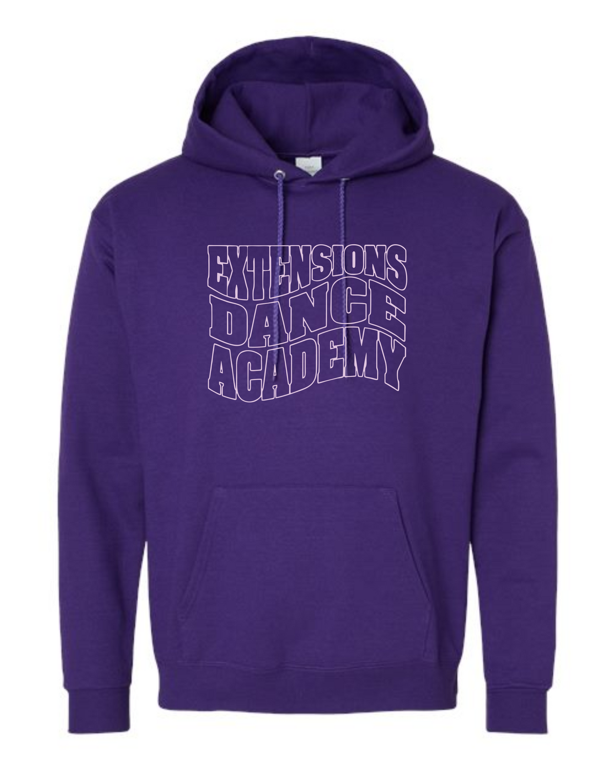 EXTENSIONS CURVE  PURPLE HOODED SWEATSHIRT