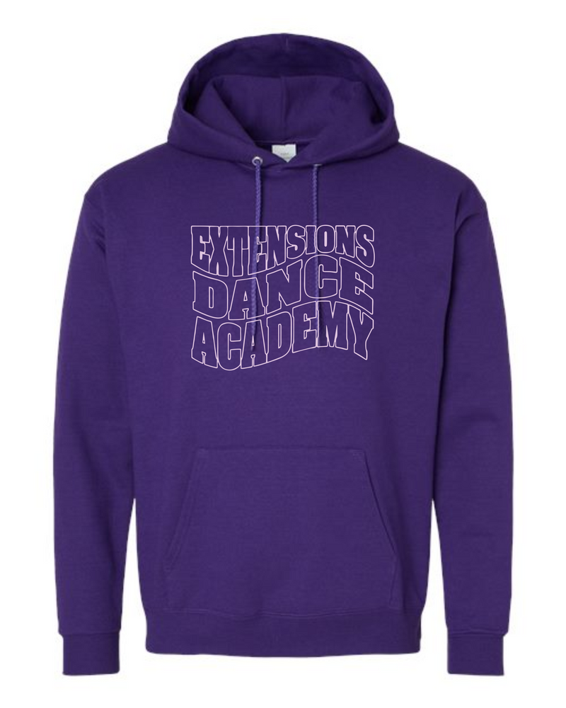 EXTENSIONS CURVE  PURPLE HOODED SWEATSHIRT