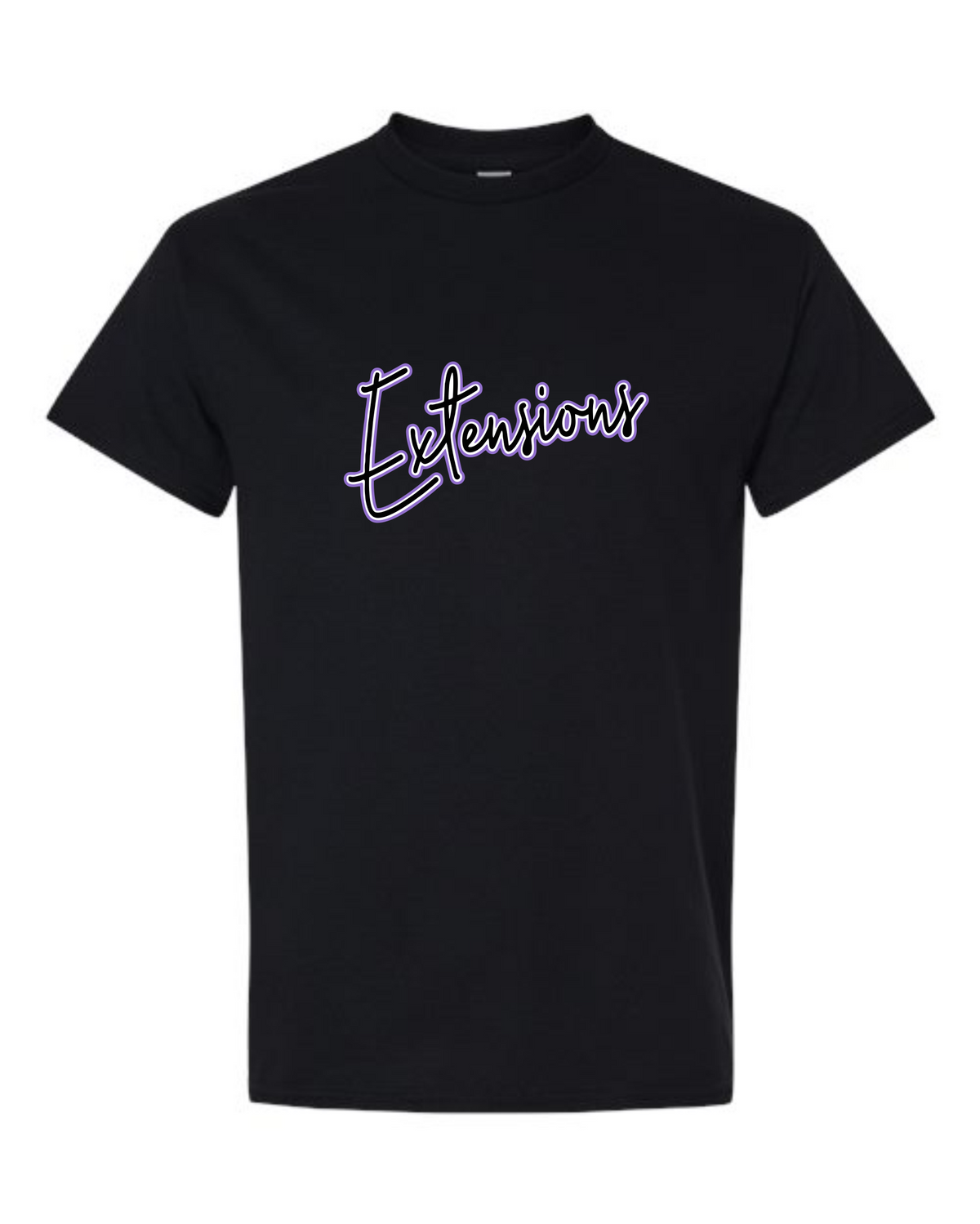 EXTENSIONS SCRIPT BLACK TEE