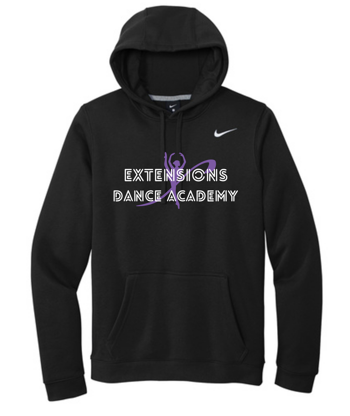 EXTENSIONS BLACK HOODED SWEATSHIRT