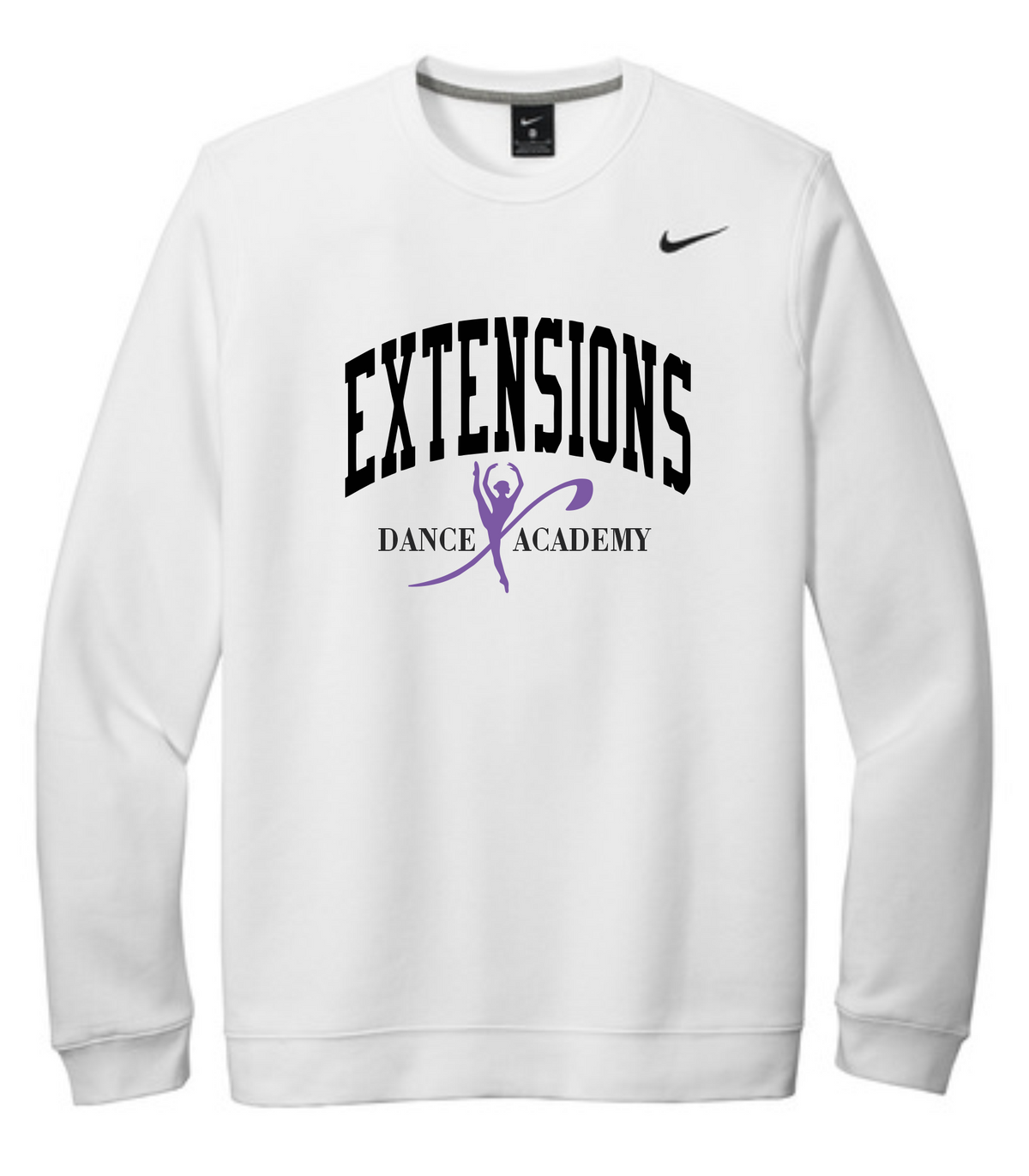 EXTENSIONS BLOCK WHITE CREW SWEATSHIRT