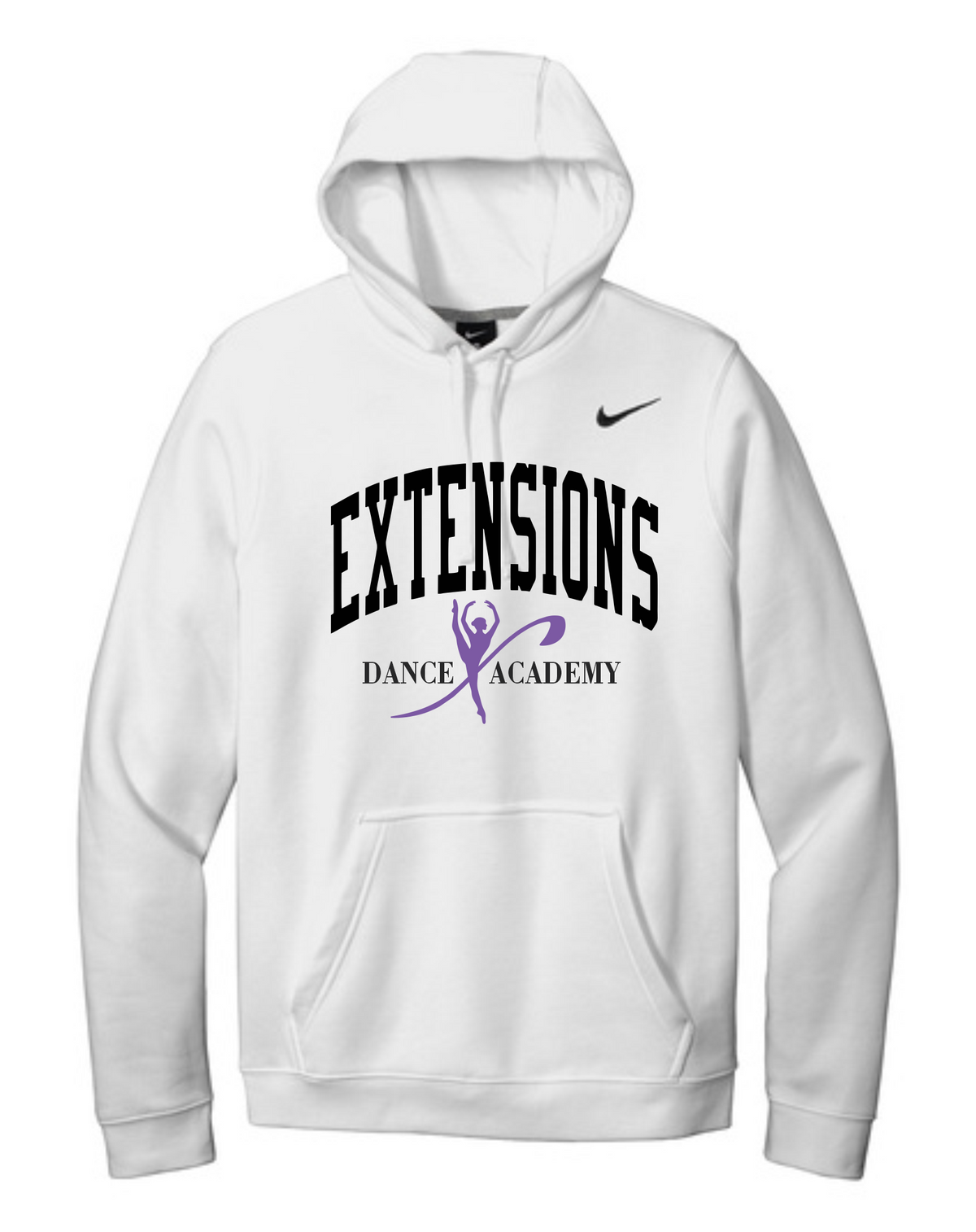 EXTENSIONS BLOCK WHITE HOODED SWEATSHIRT