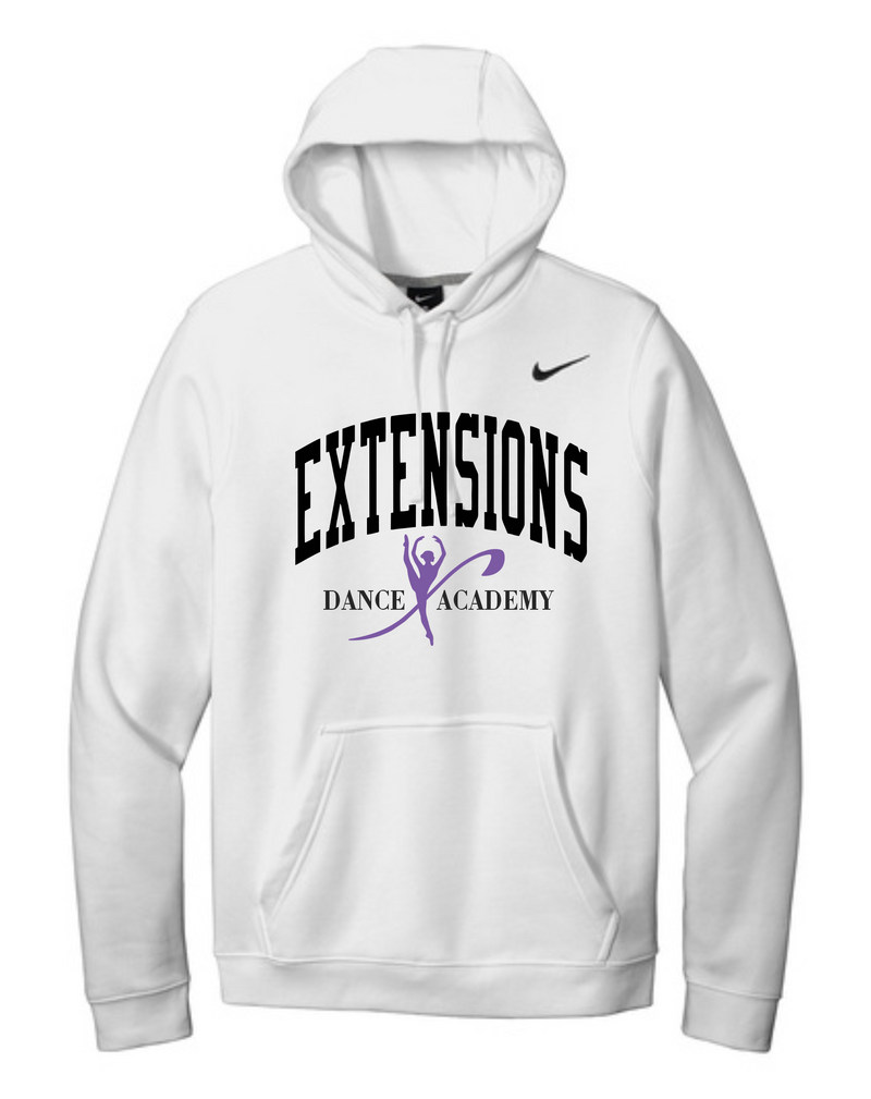 EXTENSIONS BLOCK WHITE HOODED SWEATSHIRT