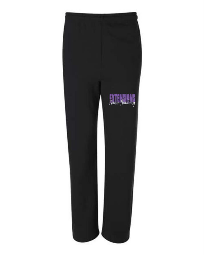 EXTENSIONS PUFF/GLITTER OPEN BOTTOM SWEATS